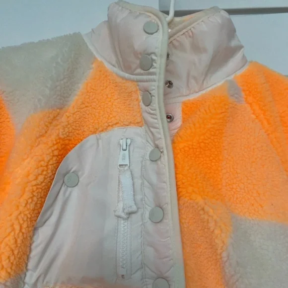 NWOT! Free People Movement Hit the Slopes Printed Pullover; Orange and White; XS - Picture 5 of 11